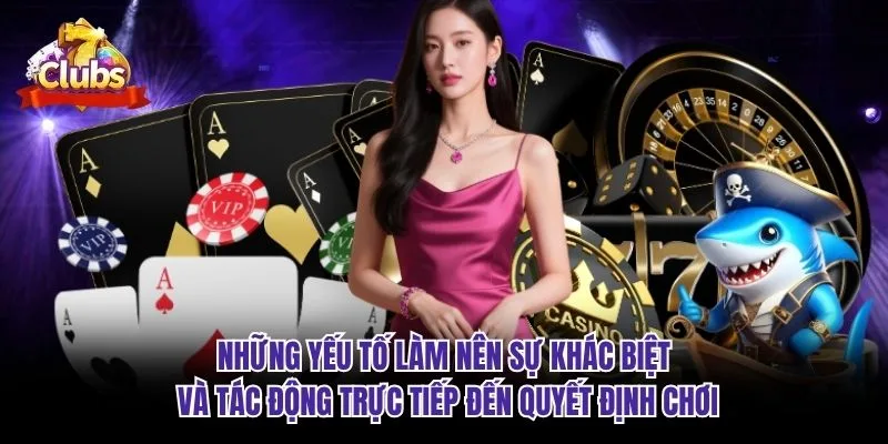 Những yếu tố làm nên sự khác biệt và tác động trực tiếp đến quyết định chơi